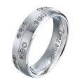 New Products 316L Stainless Steel Diamond Engagement Couple Ring